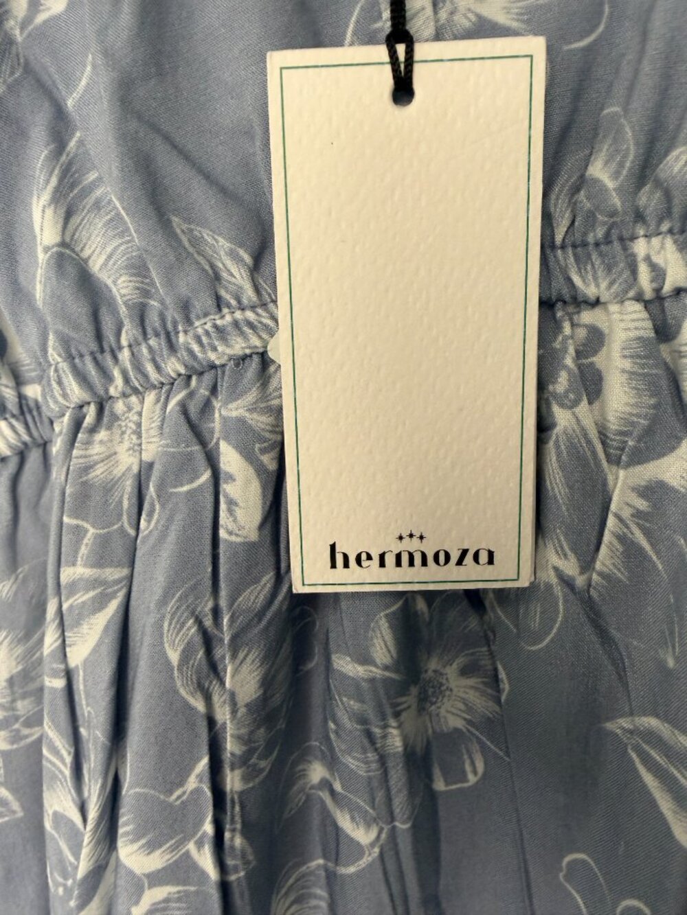 NWT Hermoza/Bloomingdale's Shea Dress Blue Floral Maxi Dress-MSRP $138 - Picture 11 of 14